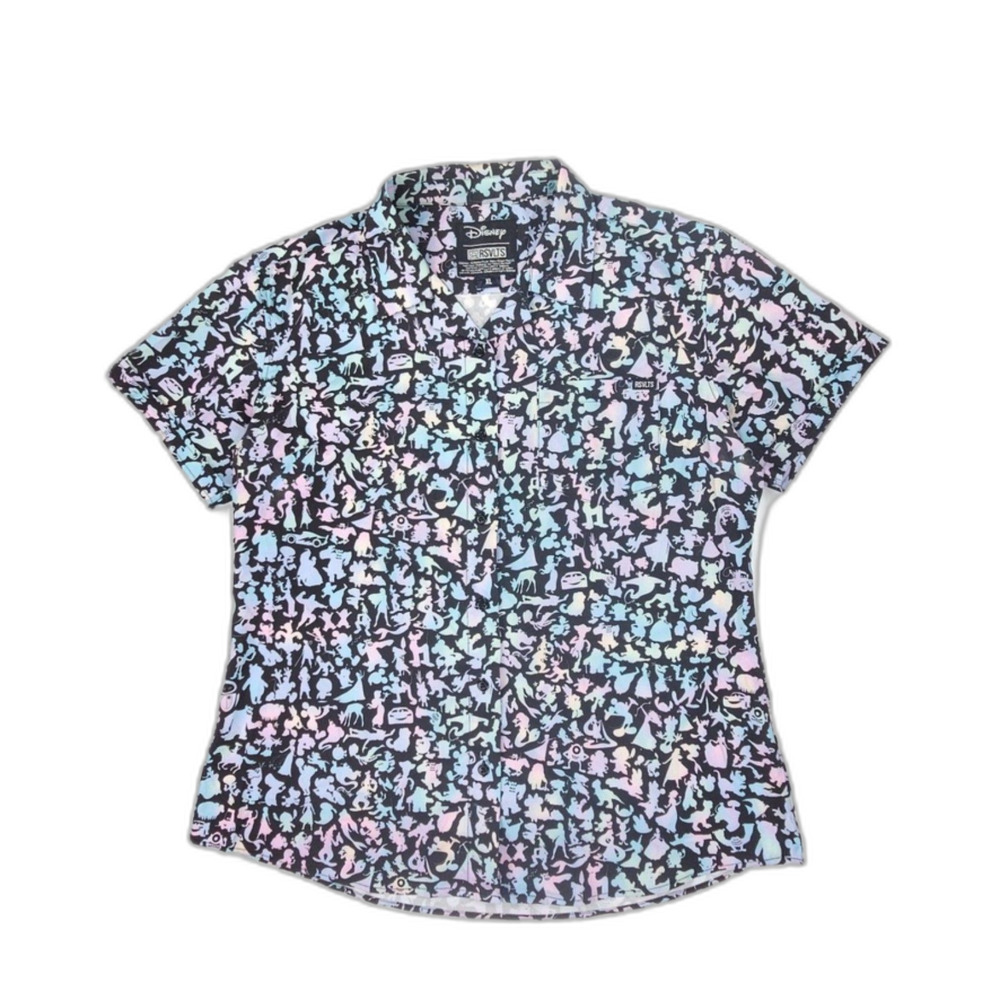 RSVLTS Disney100 Pastel Pals Button-Up Shirt 90s Y2k Frat Streetwear Normcore XL